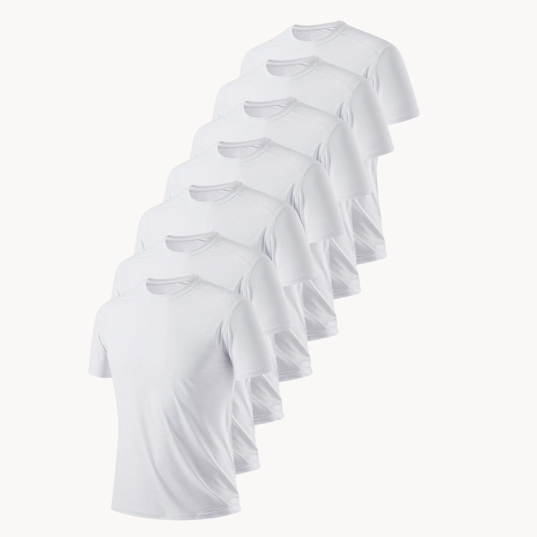 Ajax | 10 White Active Fit Short Sleeve T-Shirts