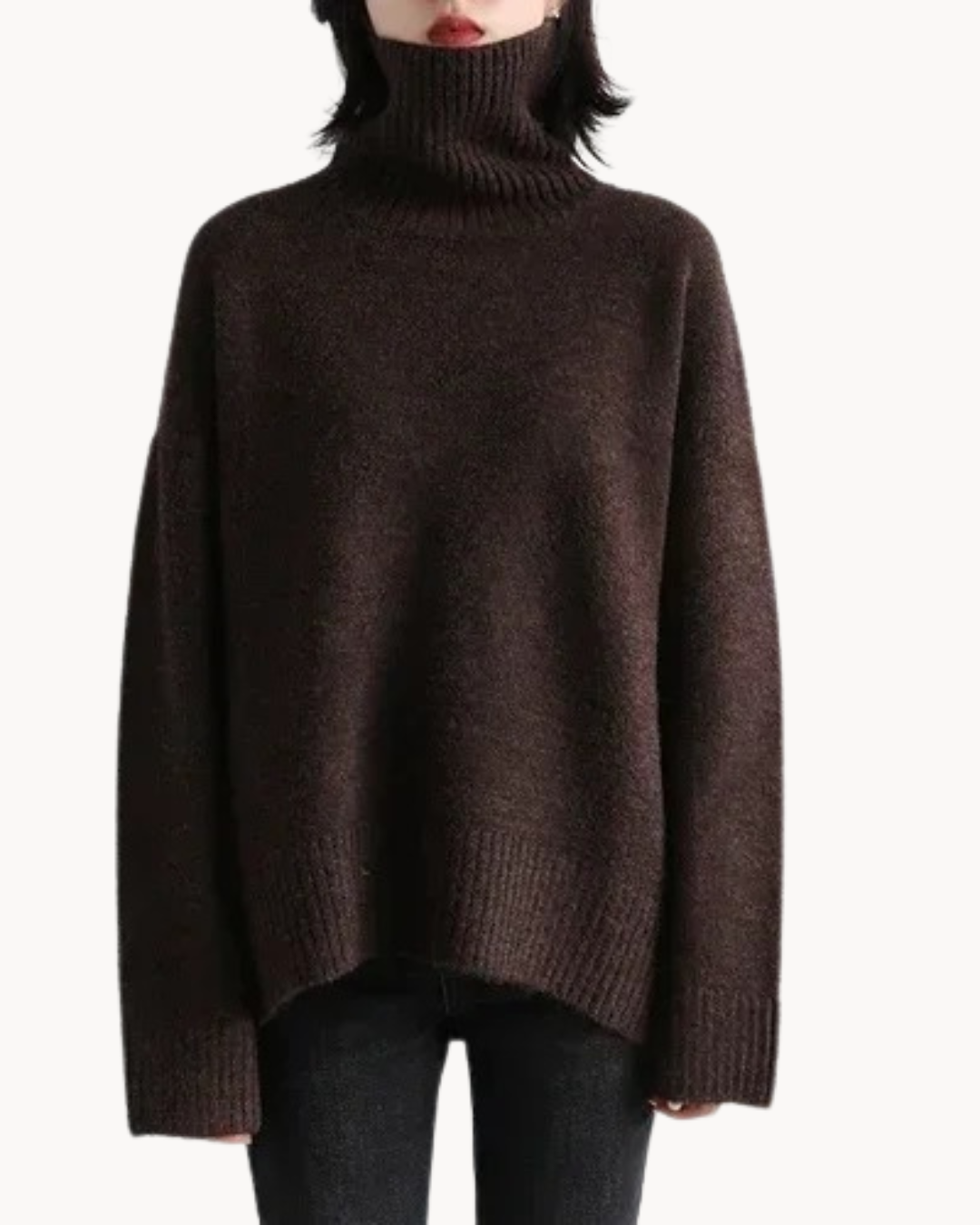 Ariana | Cozy Draped Turtleneck Pullover