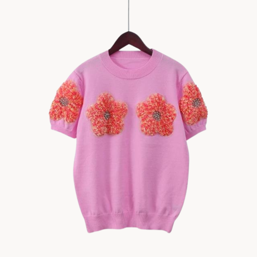 Mira | Blooming Flower Sweater Shirt