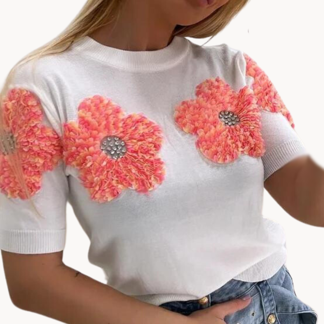 Mira | Blooming Flower Sweater Shirt