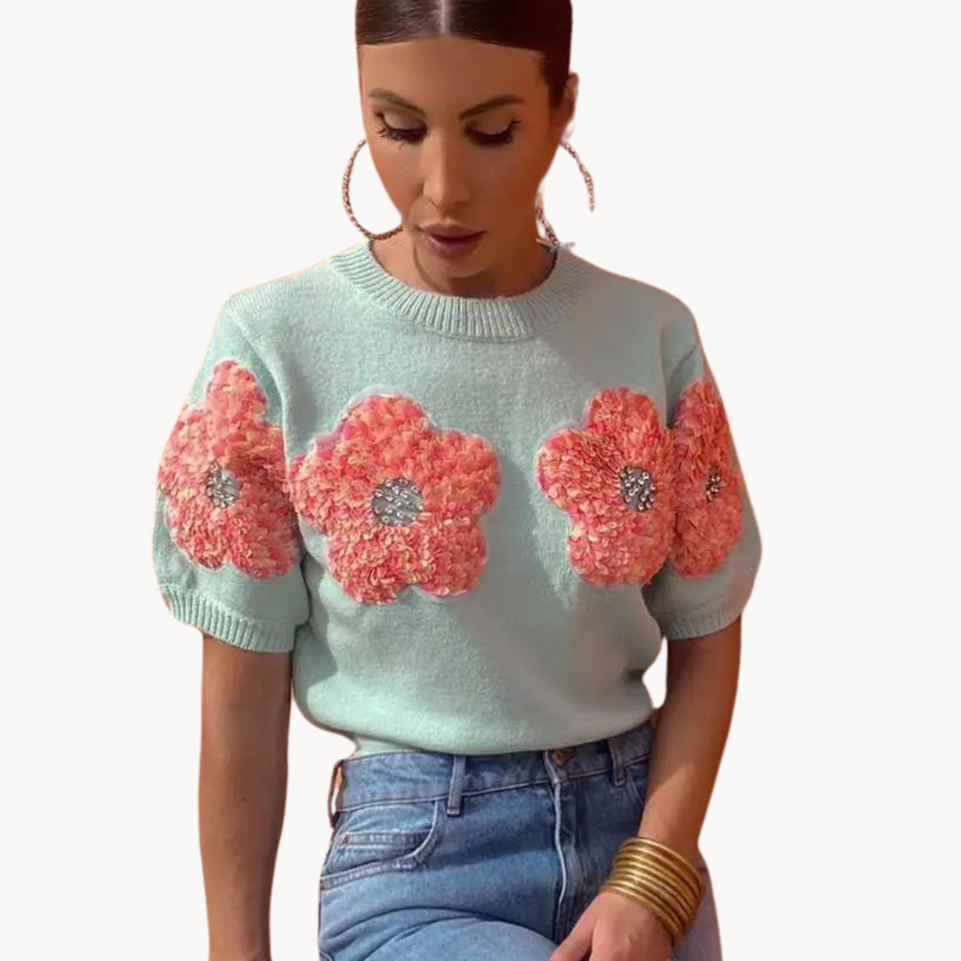 Mira | Blooming Flower Sweater Shirt