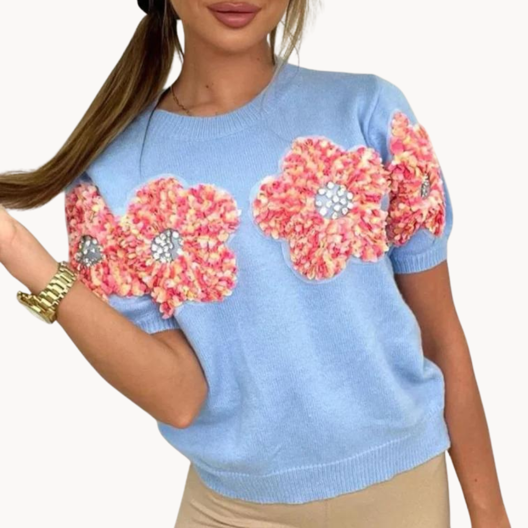 Mira | Blooming Flower Sweater Shirt