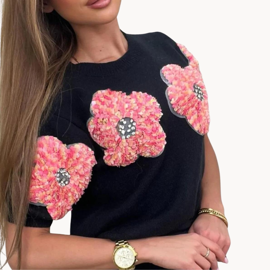 Mira | Blooming Flower Sweater Shirt