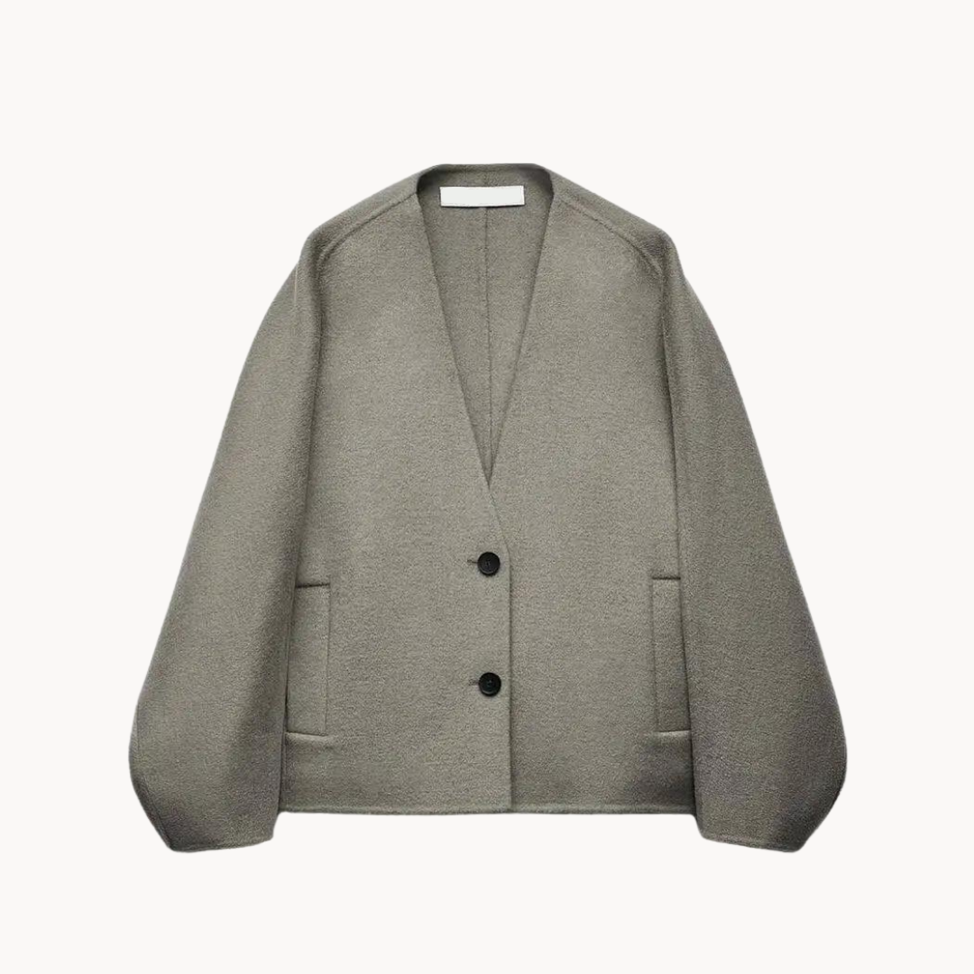 Elena | Ascent V-Neck Wool Coat