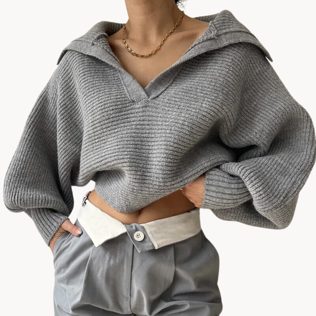 Monica | Stylish Warm Ribbed Sweater