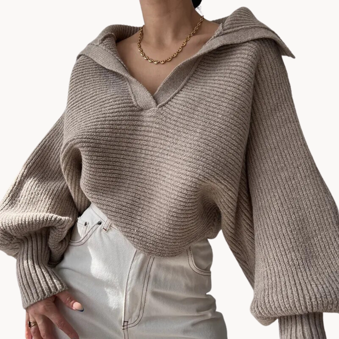 Monica | Stylish Warm Ribbed Sweater