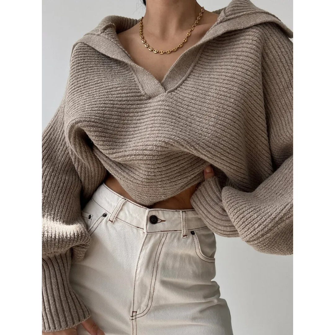 Monica | Stylish Warm Ribbed Sweater