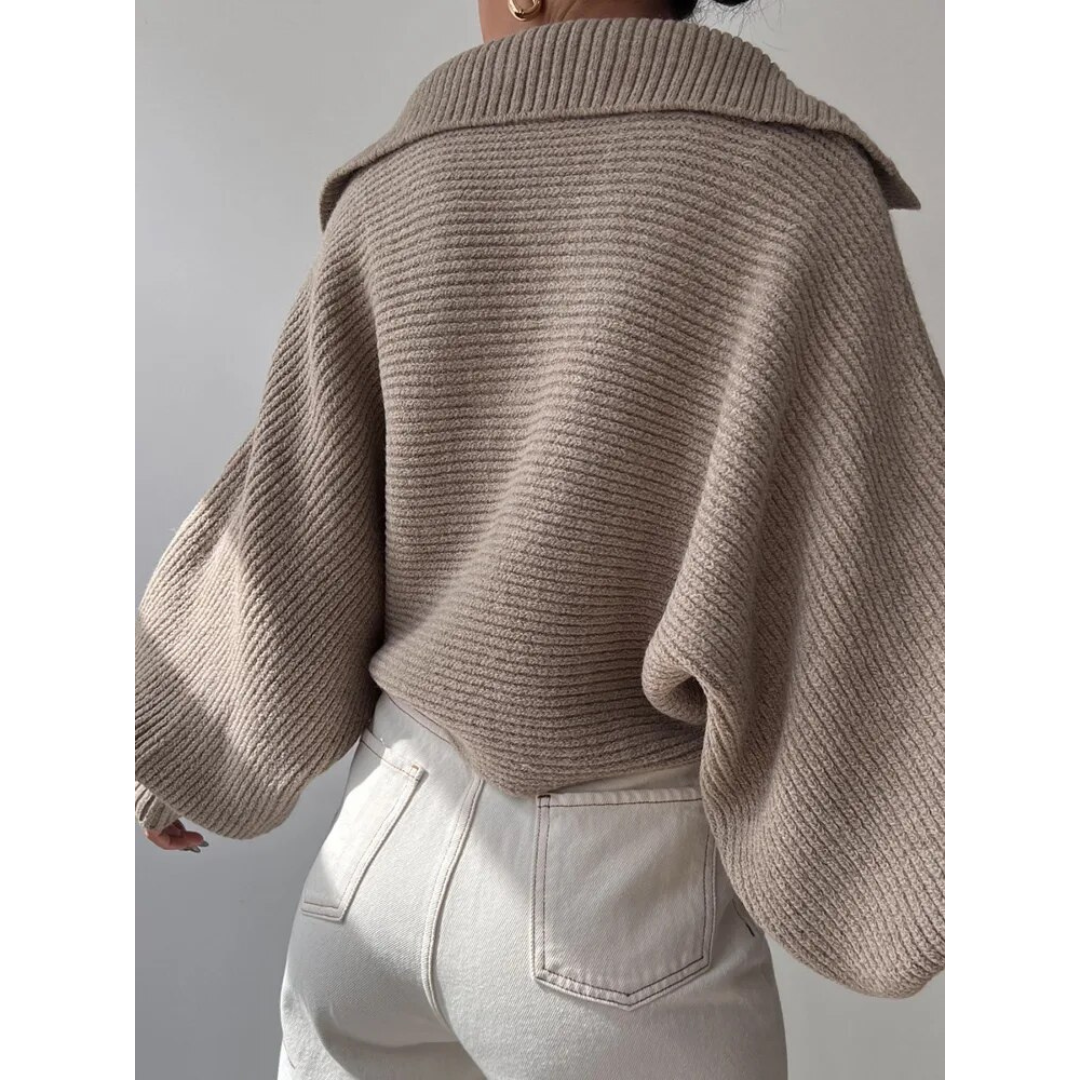 Monica | Stylish Warm Ribbed Sweater