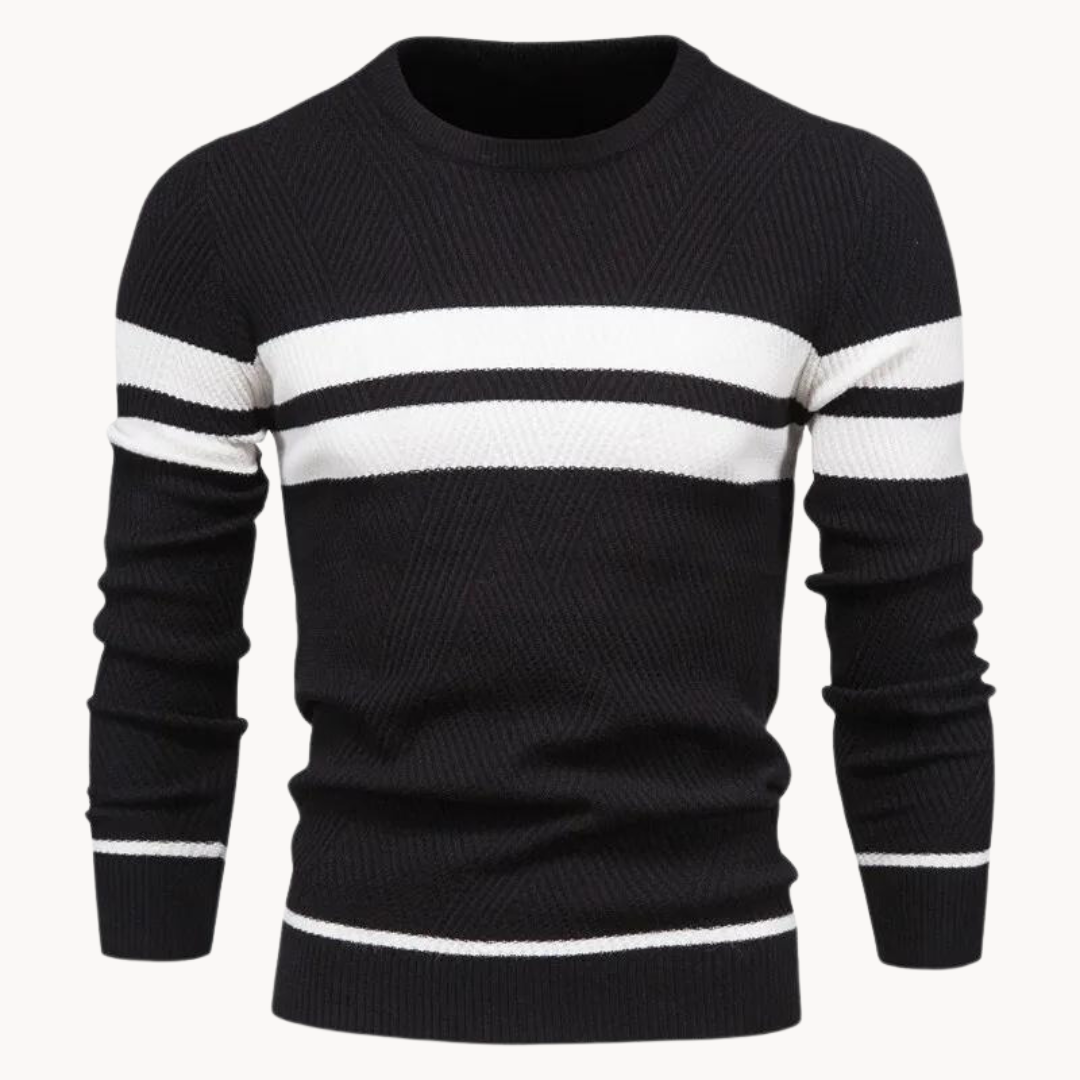 Funa | Striped Crewneck Sweater in Cotton