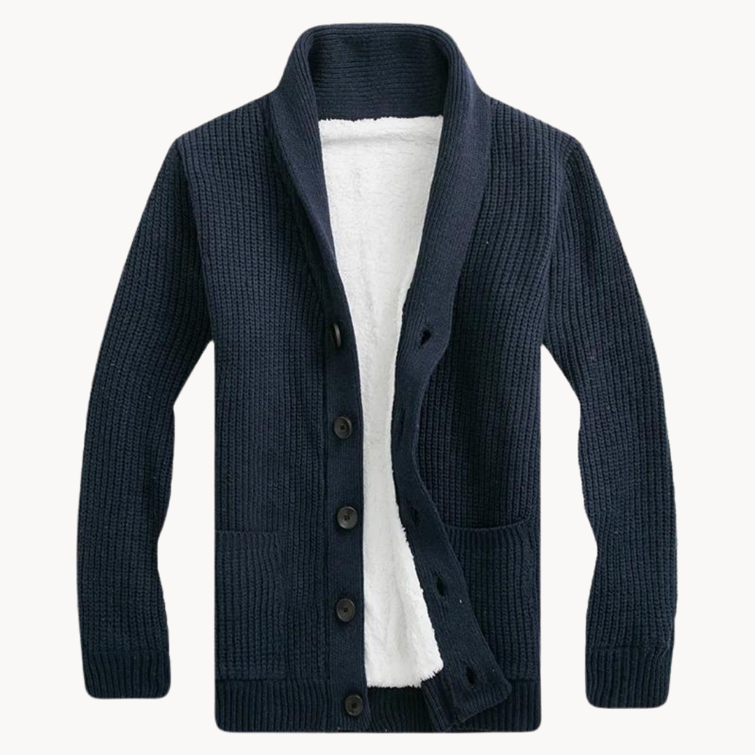 Noah | Luxe Shawl Collar Fleece Cardigan