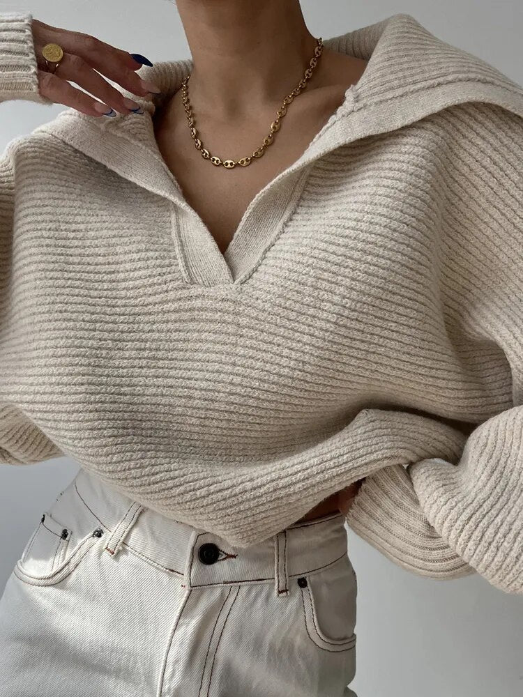 Monica | Stylish Warm Ribbed Sweater