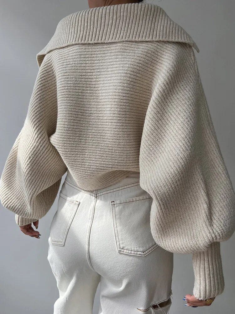 Monica | Stylish Warm Ribbed Sweater